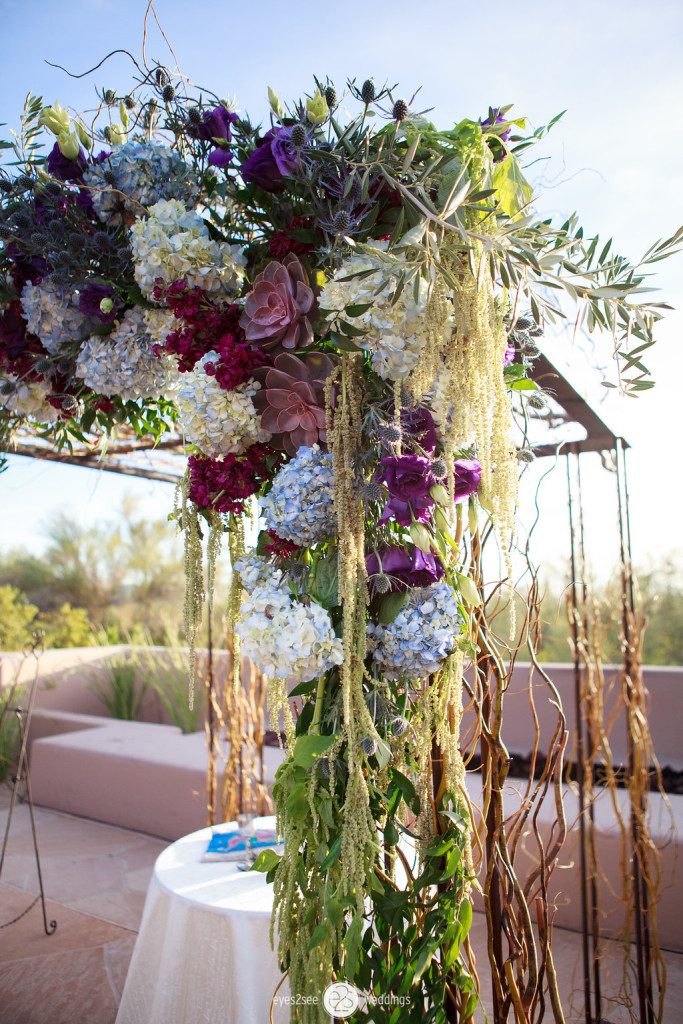 Succulents and Florals on Chuppah
